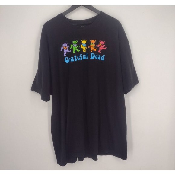 The Grateful Dead Rainbow Dancing Bears Black T-Shirt Mens 3XL - Picture 1 of 5